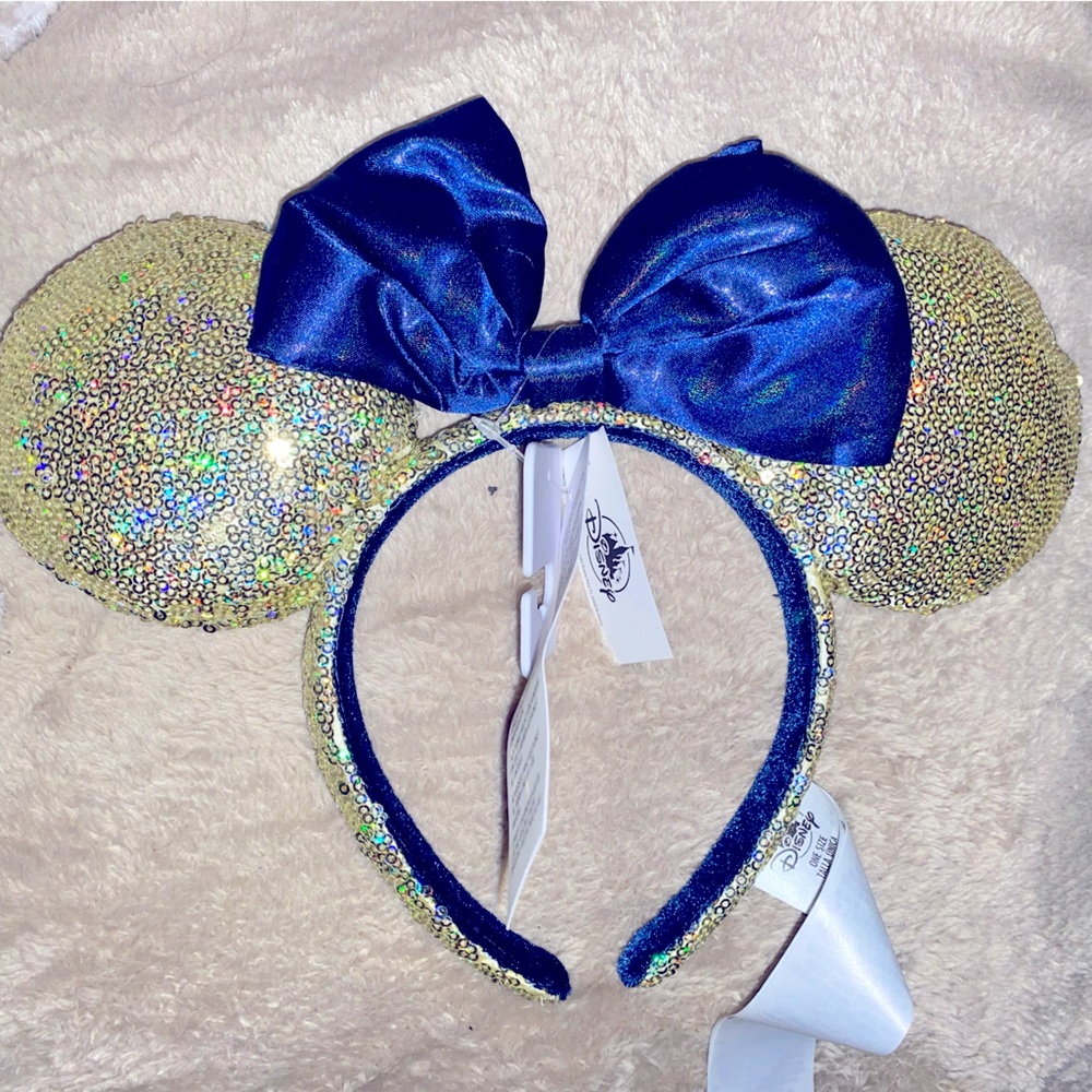 Walt Disney World 50th anniversary Gold & Blue Minnie Ears